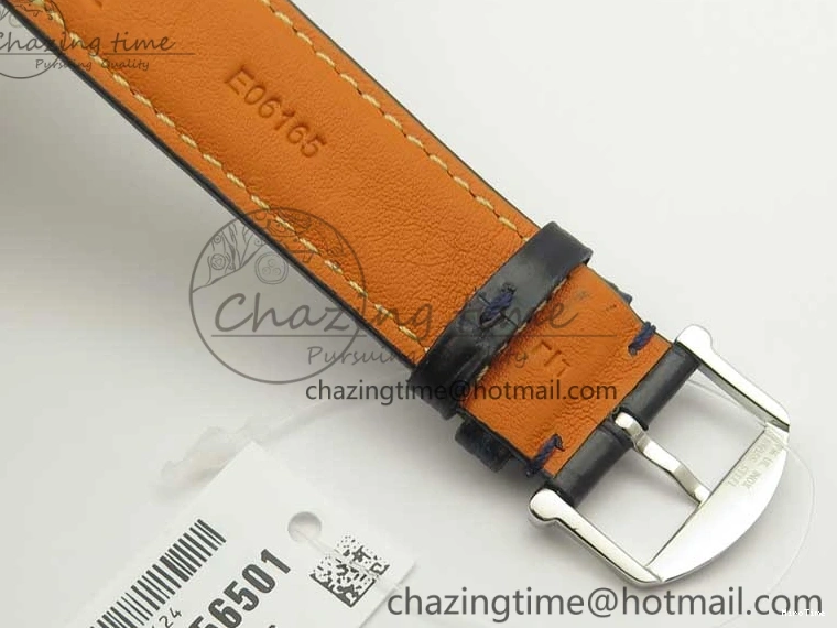 MIROTIME 0402 Refined Portofino Automatic SS MKF 1:1 Best Edition Blue Dial On Blue Leather Strap MIYOTA 9015 V 7201